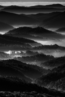 Appalachian Mountains North Carolina Black and White 