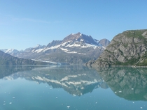 Approaching stunning Glacier Bay Alaska 