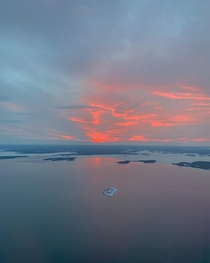 Approaching the airport over Lule Archipelago in northern Sweden I love coming home 