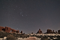 Arches National Park at night Utah USA 