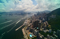 Arial view of Hong Kong Kowloon from Kennedy Town OC 