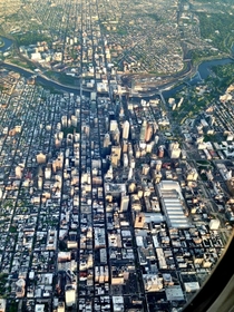 Ariel picture of Philadelphia I took while leaving for Houston 