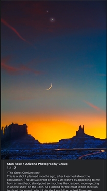 Arizona conjunction with crescent moon see comments for link