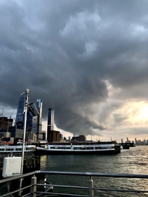 Arm of the storm West side clouds NYC