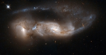 Arp  - a strongly interacting pair of galaxies 