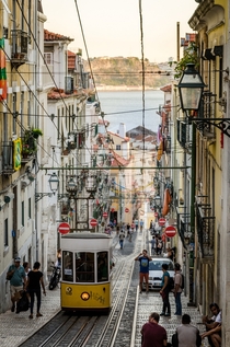 Ascensor da Bica funicular - Lisbon Portugal 