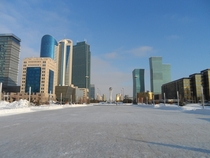Astana Kazakhstan in the bitterly cold winter 