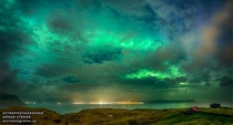 Astrophotographic image of the Faroe Islands during the solar eclipse  By Gran Strand
