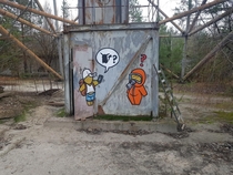 At the base of the Duga radar near Chernobyl Ukraine OC