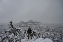 Athens Greece after todays freak snowstorm