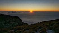 Atlantic sundown from Table Mountain Cape Town South Africa 
