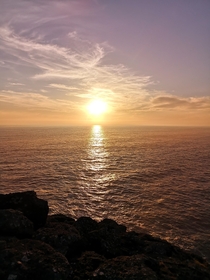 Atlantic Sunset Eshaness Cliffs Shetland Islands Scotland 