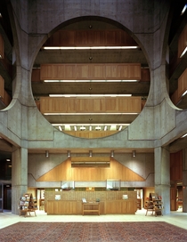 Atrium of the Phillips Exeter Academy -- the largest secondary school library in the world 