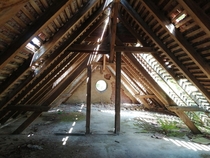 Attic of an abandoned Russian military school