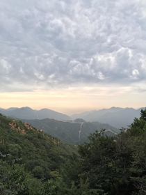 August Sky while on top of Great Wall of China  IPhone  hdr unedited