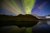 Aurora bands in the Snfellsnes Peninsula 