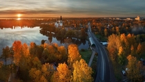 Autumn in Saint Petersburg River Russia 