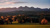 Autumn sunrise High Tatras Mountains in Slovakia Shoot from Poland side  IGsamuel_stolicny