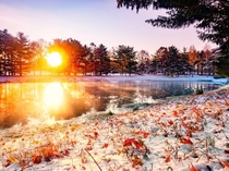 Autumn sunrise in Wooster Ohio 