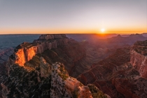 Autumn sunset over Cape Royal Grand Canyon 