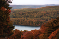 Autumn Window from Wachusett Mountain in Princeton Massachusetts 
