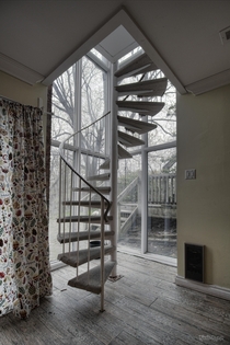 Awesome Spiral Staircase Inside an Abandoned  Mansion in Ontario Canada 