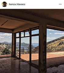 awesome view from an abandoned hotel in Croatia