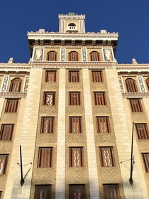 Bacardi Building - Art Deco masterpiece in Havana Cuba completed in  and designed by Esteban Rodriguez-Castells and Rafael Fernandez Ruenes OC 