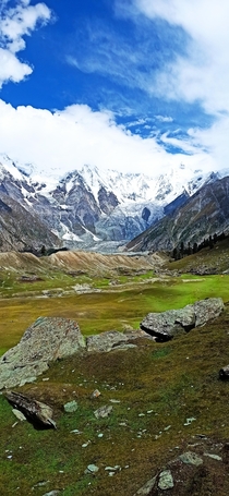 Bagote Meadows Hunza-Pakistan Surrounded by Glaciers 