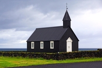 Bakirkja small church on the western peninsula of Iceland built  