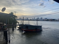 Bangkok sunset by the river