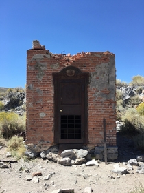 Bank of Bodie The vault still remains The bottom of the vault door has been removed
