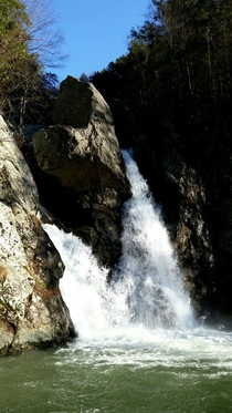Bash Bish Falls on the NY-Mass state border 