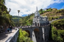 Baslica Santuario Nacional de Nuestra Seora de las Lajas built in the gothic style from - 