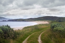 Beach on Lough Swilly  Donegal Ireland 