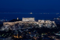 Beautiful Acropolis in Athens Greece  is now equipped with LED lights to reduce light pollution Lighting Design by Eleftheria Deko Studio Photo by Gavriil Papadiotis 