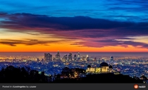 Beautiful Los Angeles at sunset