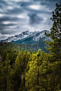 Beautiful mountains near Lake Tahoe California USA 