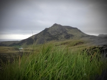 Beautiful sight up behind Skgafoss Iceland 