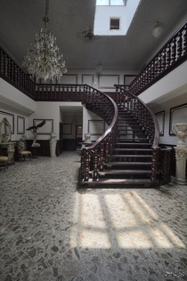 Beautiful Staircase Inside an Abandoned Mansion in Ontario Canada 