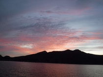 Beautiful Sunset Over Catalina Island California
