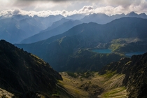 Beautiful view from Skrajny Granat in Tatra Mountains Poland 