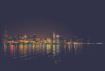 Beautiful Water Reflections of Chicago Skyline 