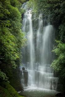 Beautiful waterfall somewhere in New Zealand 
