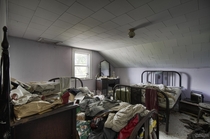 Bedroom Inside an Abandoned Ontario Farmhouse 