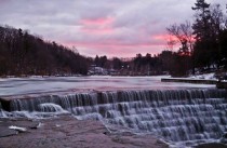Beebee Falls at sunrise this morning Ithaca NY 