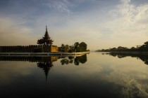 Before sunset at the Royal palace in Mandalay 