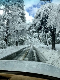 Believe it or not we do get winter in parts of Southern California Forest Falls Ca December  
