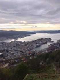 Bergen from the top of Flyen