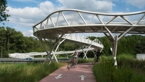 Bicycle Bridge in Genk Belgium